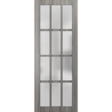 SARTODOORS Slab Interior Door, 30" x 84", Gray FELICIA3312S-GA-3084